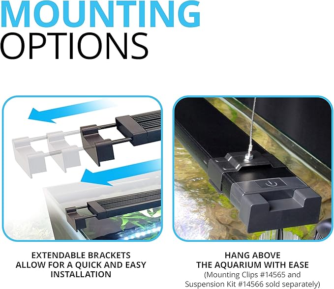 Fluval Aquasky 2.0 LED Aquarium Lighting, 12 Watts, 15-24 Inches Fluval