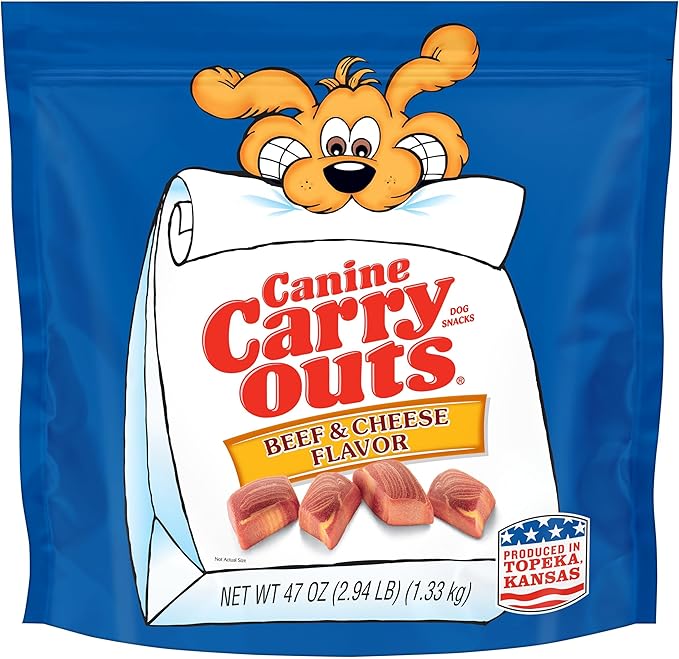Canine Carry Outs Dog Treats, Beef & Cheese Flavor, 47 Ounce - PAWPICO