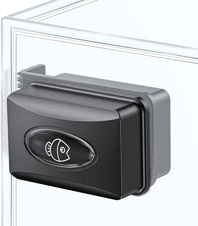 Pawfly Aquarium Magnetic Brush Fish Tank Glass Cleaner 2 Inch Mini Stain Scrubber Pads Aquarium Cleaning Tool for 1/5 Inch Thick Fish Tank up to 10 Gallons (Non-Floatable) Pawfly