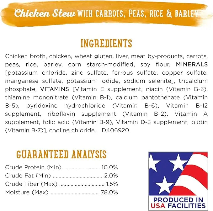 Purina Beneful Gravy Wet Dog Food, Prepared Meals Chicken Stew - (8) 10 oz. Tubs - PAWPICO