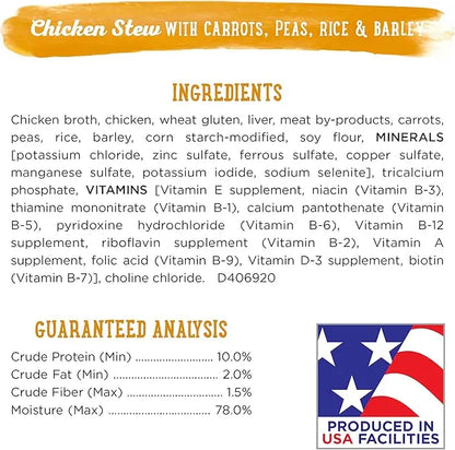 Purina Beneful Gravy Wet Dog Food, Prepared Meals Chicken Stew - (8) 10 oz. Tubs - PAWPICO