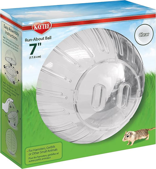 Kaytee 7" Clear Run-About Exercise Ball For Pet Hamsters & Gerbils Kaytee