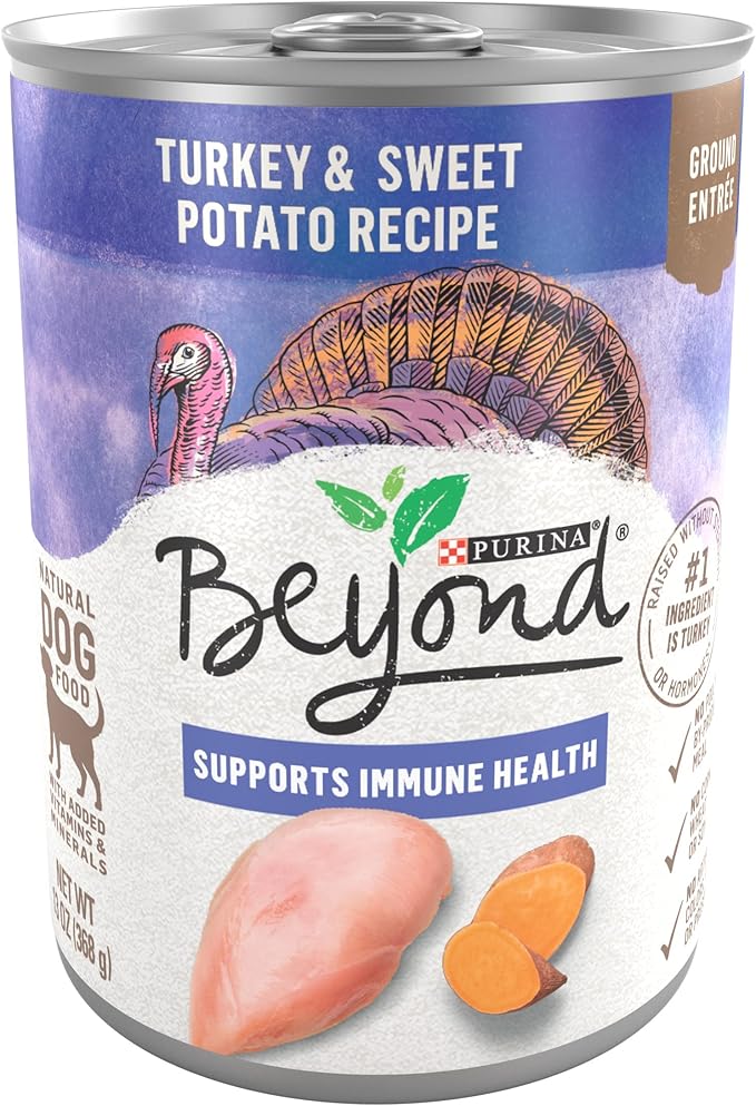 Purina Beyond Turkey and Sweet Potato Grain Free Wet Dog Food Ground Entree - (Pack of 12) 13 oz. Cans - PAWPICO
