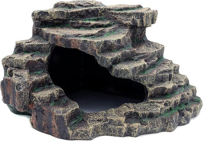 JIHAQUA Bearded Dragon Tank Accessories Extra Large Reptile Hideouts Cave Habitat Decor Bearded Dragon Clothes JIHAQUA