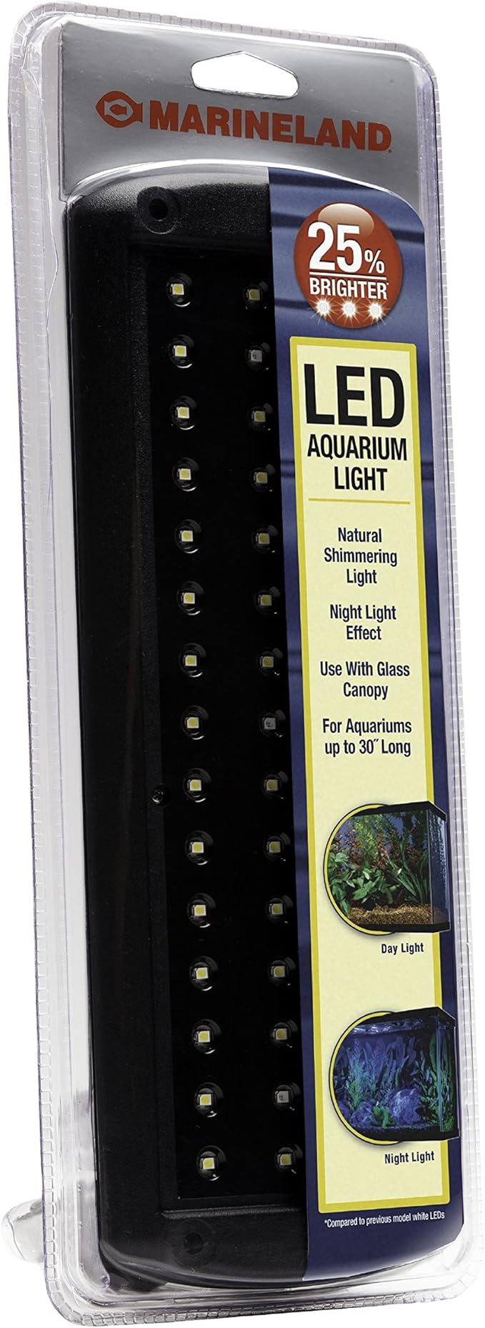 Marineland 32996 LED Aquarium Light, Natural Shimmering Light,Glass Marineland