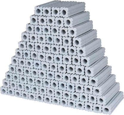 Ceramic Bio Filter Media for Aquarium Sump Canister Pond Fish Tank, Vast Surface Area (6.2" Length / 90pcs) RealPlus