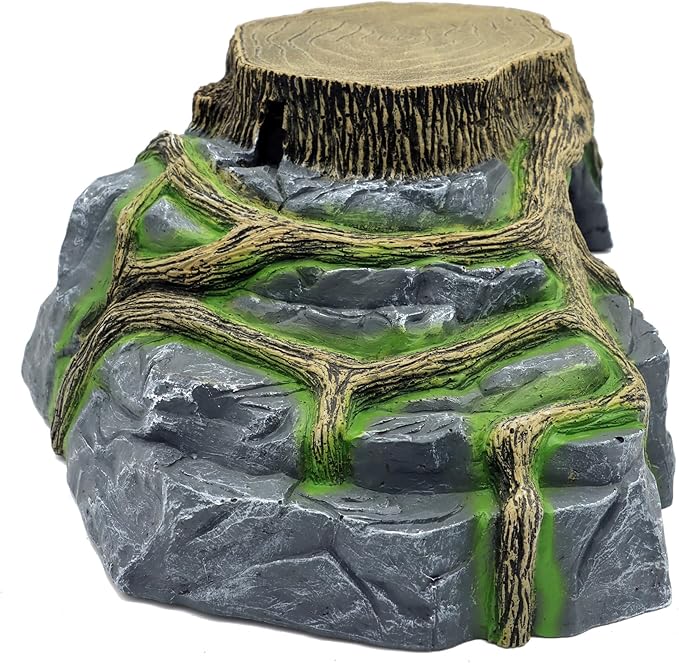 JIHAQUA Extra X Large Resin Reptile Tank Hideouts Cave Habitat Decor for Leopard Gecko Tank Accessories JIHAQUA