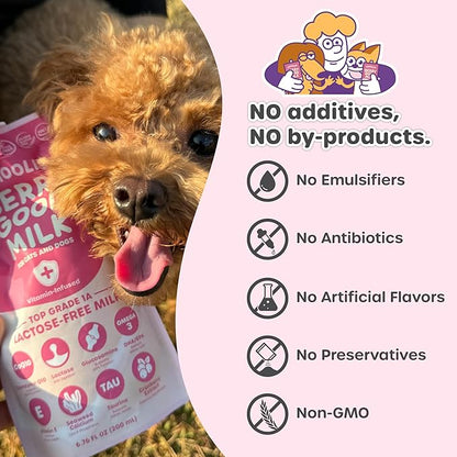 Berry Good Pet Milk. 10pk Vitamin-Infused Cat Milk, Dog, Kitten, Puppy Milk. Dog Bladder Support, Cat Kidney Support, Cat Urinary Supplement Cranberry, Omega 3, CoQ10, Glucosamine, Taurine CHOOLIP