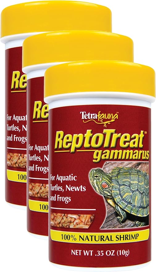 Tetrafauna ReptoTreat Gammarus 0.35 Ounce, Shrimp Treat for Aquatic Turtles, Newts and Frogs (Pack of 3) Tetra