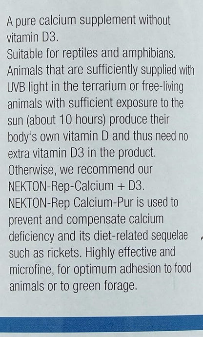 Nekton-Rep Calcium-Pur Pure Calcium for Reptiles and Amphibians,35g (1.24oz) NEKTON
