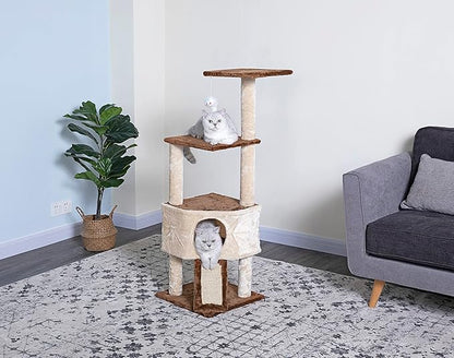 Go Pet Club F708 46" Kitten Tree,Beige - PAWPICO