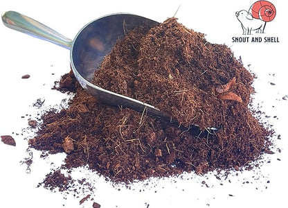 Snout and Shell Organic Coco Coir Peat Bedding Ready to Hydrate Use Substrate for Reptile or Amphibian Perfect for Frogs, Salamanders, Geckos and Snakes Increase Humidity 1.4 Lbs - 650 Grams SNOUTANDSHELL