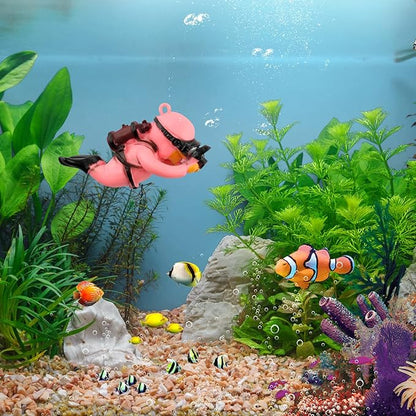 onesimcr Floating Fish Tank Decorations, Aquarium Decorations, Lovely Diver Fish Tank Decorations, Floating Device Fish Tank Accessories，Suitable for All Kinds of Fish Tanks(Pink)… onesimcr