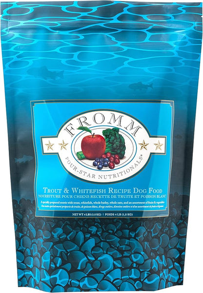 Fromm Four-Star Nutritionals Trout & Whitefish Dog Food - Premium Dry Dog Food - Trout Recipe - 4 lb - PAWPICO