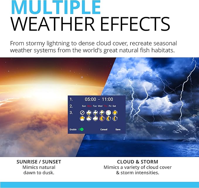 Fluval Aquasky 2.0 LED Aquarium Lighting, 27 Watts, 36-46 Inches Fluval