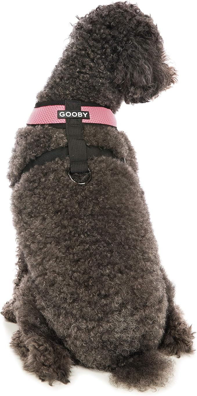 Gooby Comfort X Head in Harness - Pink, Large - No Pull Small Dog Harness Patented Choke-Free X Frame - Perfect on The Go Dog Harness for Medium Dogs No Pull or Small Dogs for Indoor and Outdoor Use Gooby