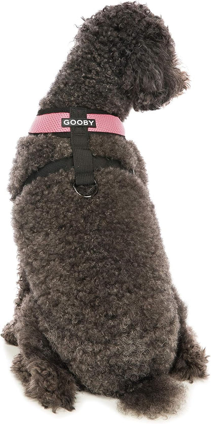 Gooby Comfort X Head in Harness - Pink, Large - No Pull Small Dog Harness Patented Choke-Free X Frame - Perfect on The Go Dog Harness for Medium Dogs No Pull or Small Dogs for Indoor and Outdoor Use Gooby