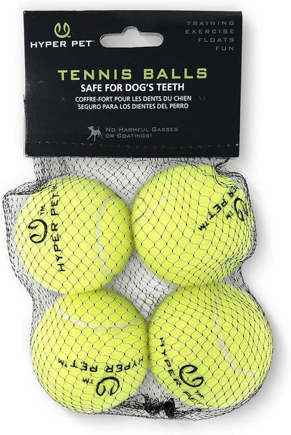 Hyper Pet Tennis Balls for Dogs (Pet Safe Dog Ball Dog Tennis Balls for Exercise & Training) Dog Ball Interactive Dog Toys work with Hyper Pet K9 Kannon K2 Dog Ball Launcher - 4 Pack 2.5" Green - PAWPICO
