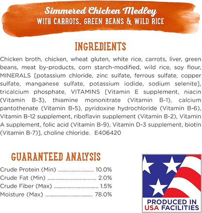 Purina Beneful Gravy Wet Dog Food, Prepared Meals Simmered Chicken Medley - (8) 10 oz. Tubs - PAWPICO