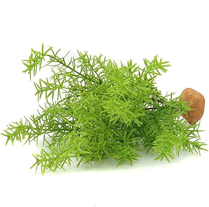 JIHAQUA Lifelike Reptile Tank Plant Decor - Realistic Artificial Plastic Plant for Terrariums and Pet Enclosures (Style D) JIHAQUA