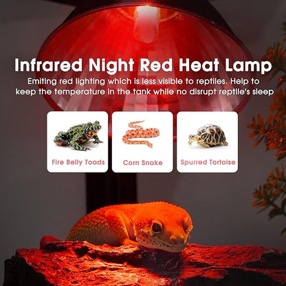 Briignite G9 Infrared Heat Lamp Bulbs for Reptile, Mini Reptile Light, Dimmable Night Red UVA Reptile Heat Lamp, 2 Pin Base Mini Heat Bulbs 50W, Bearded Dragon Turtle Lizard, 6 Pack WelcometoBriigniteenjoyyourshopping