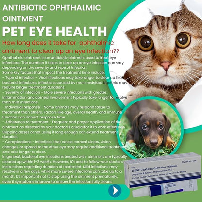 Pet Eye Health Ointment for Dogs, Cats, Cattle, Sheep, Horses, Birds and Puppies, Kittens 1/8 oz /3.5gr - 1 Tube PAWPICO