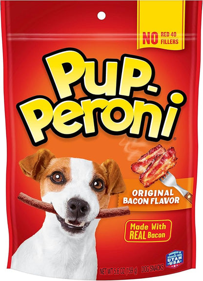 Pup-Peroni Dog Treats, Original Bacon Flavor, 5.6 Ounce (Pack of 8), Made with Real Bacon - PAWPICO