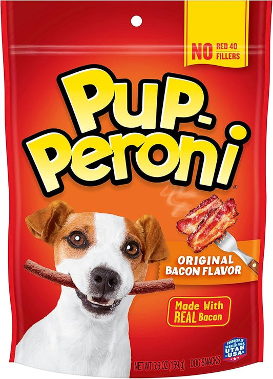 Pup-Peroni Dog Treats, Original Bacon Flavor, 5.6 Ounce (Pack of 8), Made with Real Bacon - PAWPICO