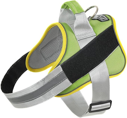 Bolux Dog Harness, No-Pull Reflective Dog Vest, Breathable Adjustable Pet Harness with Handle for Outdoor Walking - No More Pulling, Tugging or Choking (X-Small (Pack of 1), GreenYellow) Bolux