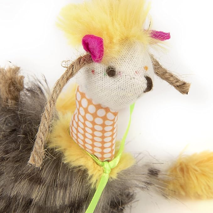 Petlinks HappyNip Loopy Llama Plush Cat Toy, Contains Silvervine & Catnip - Yellow, One Size - PAWPICO