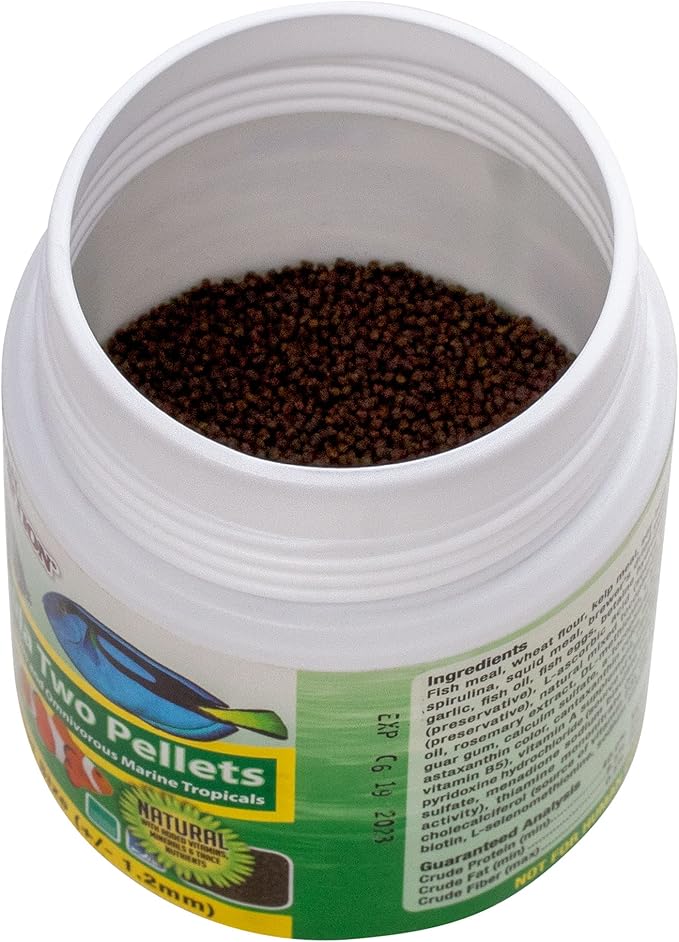 Ocean Nutrition Formula Two Pellets - Fish Food for Herbivorous & Omnivorous Marine Tropical Fish, High Protein(40%) - 3.5 oz (100 g) Small Pellets OceanNutrition