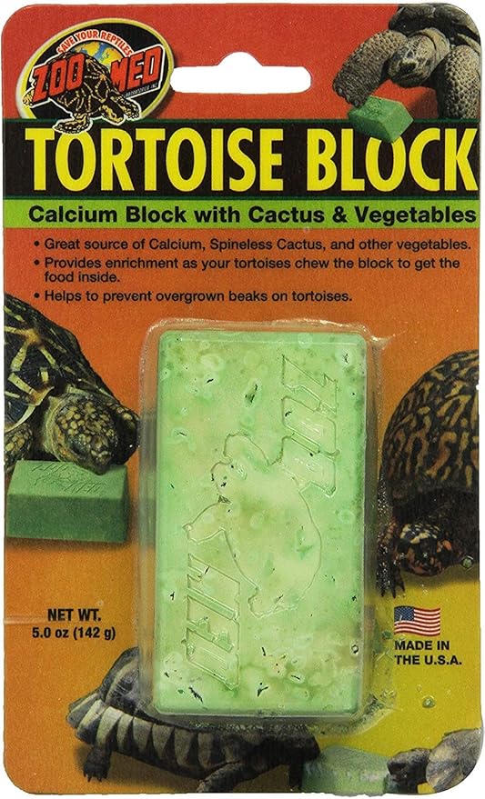 Zoo Med Tortoise Cacium Banquet Block with Cactus & Vegetables (Pack of 1) ZooMed