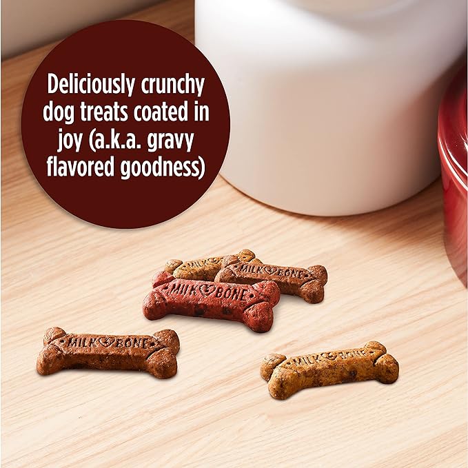 Milk-Bone Gravy Bones Dog Treats with 4 Savory Meat Flavors Coated in Gravy, 7 Pound - PAWPICO