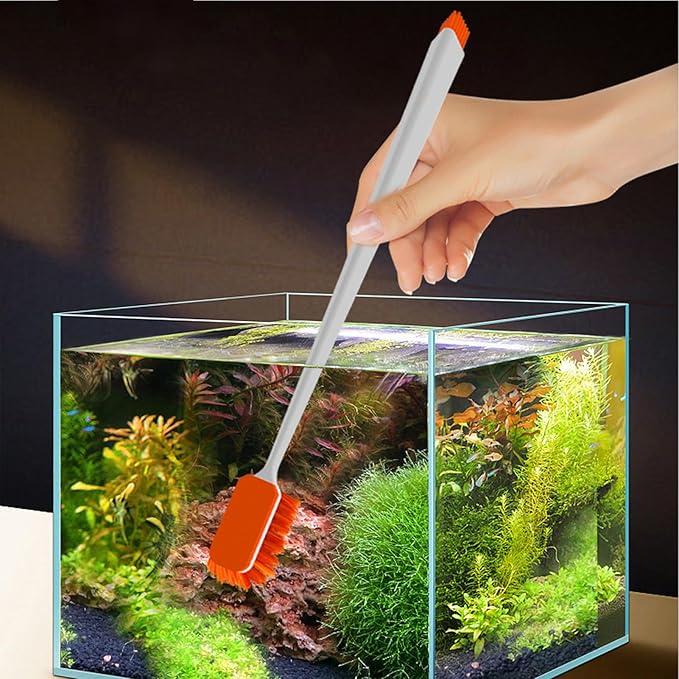Small Fish Tank Cleaner - Algae Scraper for Glass Aquariums - Aquarium Brush & Scrubber Tool Adapted for Cleaning Glass and Acrylic Aquariums. PAWPICO