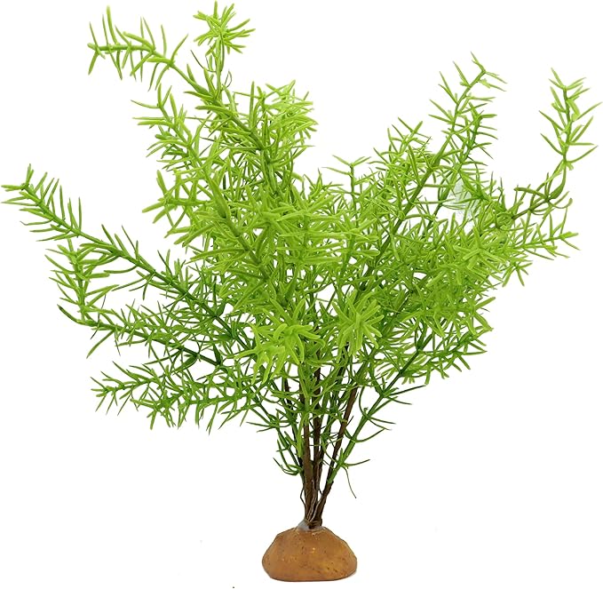 JIHAQUA Lifelike Reptile Tank Plant Decor - Realistic Artificial Plastic Plant for Terrariums and Pet Enclosures (Style D) JIHAQUA