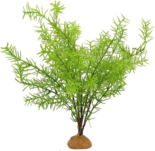 JIHAQUA Lifelike Reptile Tank Plant Decor - Realistic Artificial Plastic Plant for Terrariums and Pet Enclosures (Style D) JIHAQUA