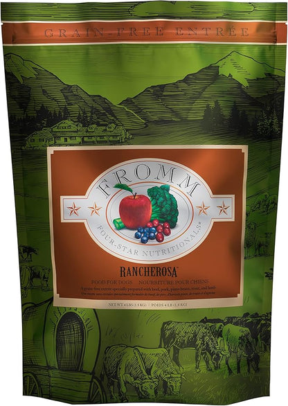 Fromm Four-Star Nutritionals Rancherosa Dog Food - Premium Dry Dog Food - Beef Recipe - 4 lb - PAWPICO