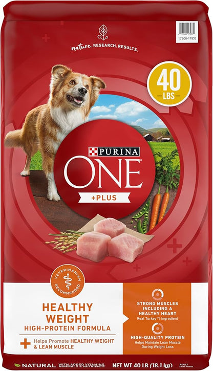 Purina ONE Plus Healthy Weight High-Protein Dog Food Dry Formula - 40 lb. Bag - PAWPICO