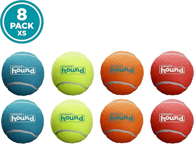 Outward Hound Squeaker Ballz Fetch Dog Toy, XS, 8-Pack - PAWPICO