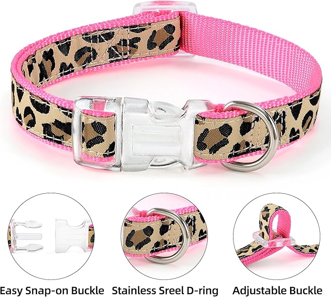 Mile High Life Dog Collar, Harness and Leash | Leopard Design | Perfect Accessory for Walking Your Dog - PAWPICO