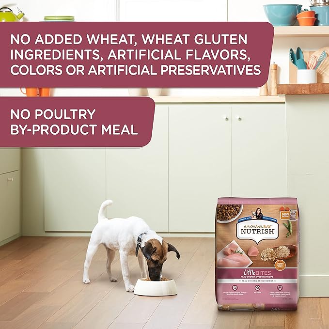 Nutrish Rachael Ray Little Bites Dry Dog Food, Chicken & Veggies Recipe for Small Breeds, 6 Pounds - PAWPICO