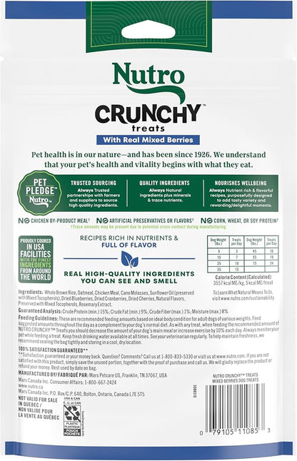 NUTRO Crunchy Dog Treats with Real Mixed Berries, 10 oz. Bag - PAWPICO