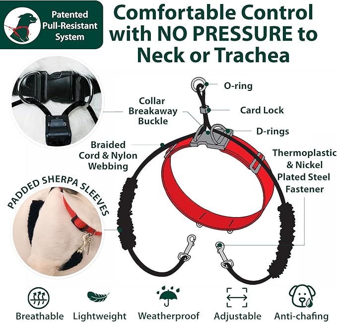 Sporn Original Training Halter, No Pull Dog Harness for Large Dogs with Blue Padded Sherpa Sleeves, Breathable Large Dog Harness No Pull, Provides to All Large Sized Breeds Sporn