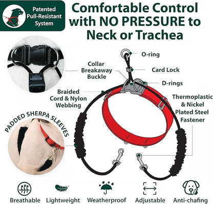 Sporn Original Training Halter, No Pull Harness Medium Size Dog with Blue Padded Sherpa Sleeves, Breathable No Pull Dog Harness Medium Sized Dog, Provides to All Medium Sized Breeds Sporn