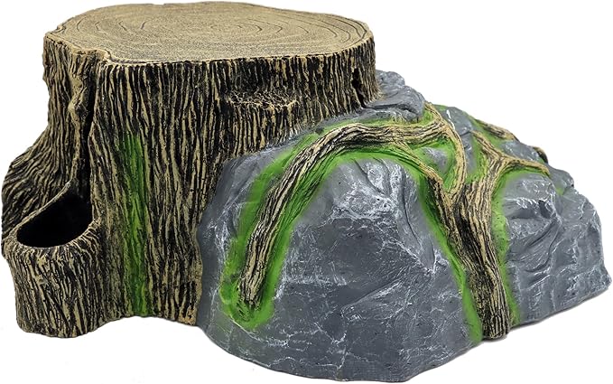 JIHAQUA Extra X Large Resin Reptile Tank Hideouts Cave Habitat Decor for Leopard Gecko Tank Accessories JIHAQUA