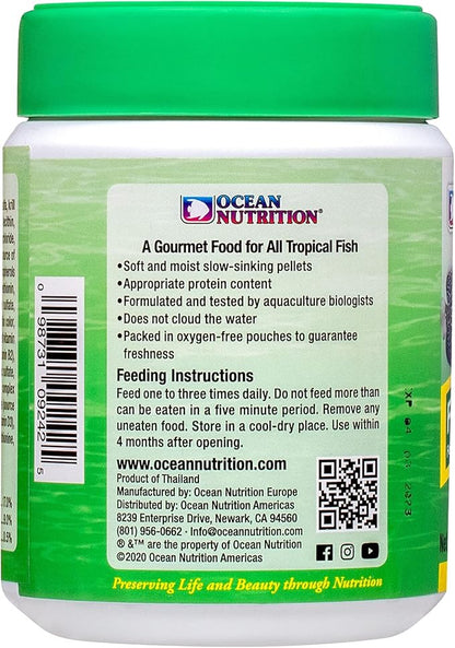Ocean Nutrition Formula Two Pellets - Fish Food for Herbivorous & Omnivorous Marine Tropical Fish, High Protein(40%) - 7 oz (200 g) Small Pellets OceanNutrition