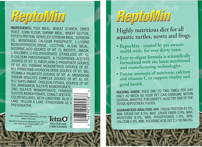 Tetra ReptoMin Floating Food Sticks, Food for Aquatic Turtles, Newts and Frogs, 6.83 lbs (4 pack) Tetra