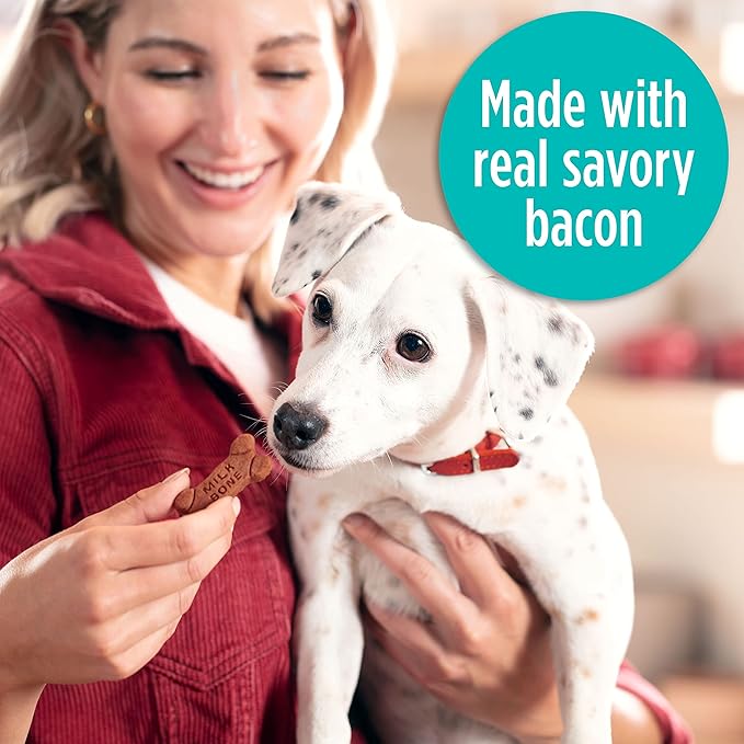 Milk-Bone Soft & Chewy Dog Treats, Bacon Recipe, 5.6 Ounce (Pack of 10), Made with Real Bacon - PAWPICO