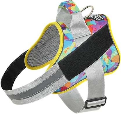 Bolux Dog Harness, No-Pull Reflective Dog Vest, Breathable Adjustable Pet Harness with Handle for Outdoor Walking - No More Pulling, Tugging or Choking (Medium (Pack of 1), Watercolour) Bolux
