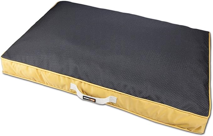 Dog Helios 'Immortal-Trek' Waterproof Rectangular Travel Dog Bed, Small, Yellow - PAWPICO